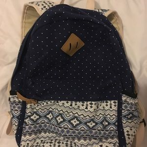 Blue and white backpack!